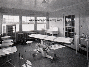 Photograph of the Lucy Hastings Hospital operating room, from an undated prospectus