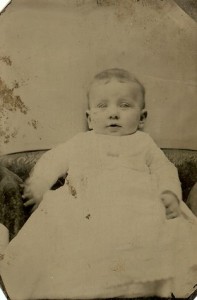 Tin-type photograph of Clarence L. Webster circa 1882