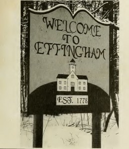 Welcome to Effingham (NH) sign from 2000 Town Report.