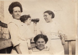 Mill women on their day off, circa 1913, Manchester NH.