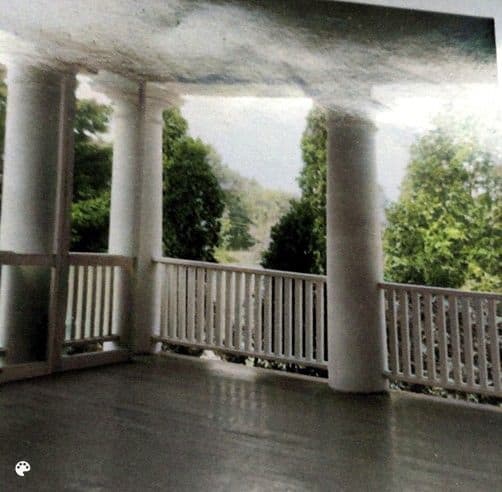 E Mansion House veranda-Colorized